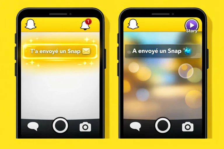 Comparison of Snapchat private messages "Sent you a Snap" and Snaps posted as public stories in the app.